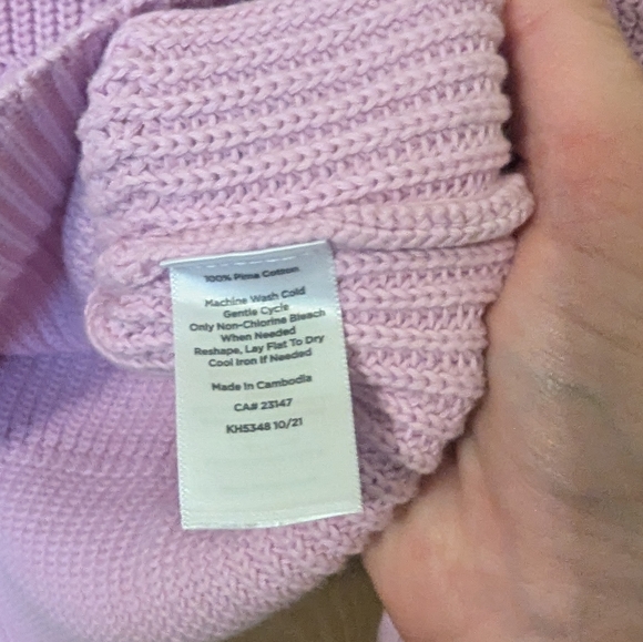 Talbots - Petite Small Mauve  L/S Crewneck Sweater - ACCEPTING OFFERS!!! - Picture 5 of 5